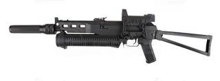Bizon PP-19 Full Metal Submachine Gun w. Silencer & Red Dot by Cyma